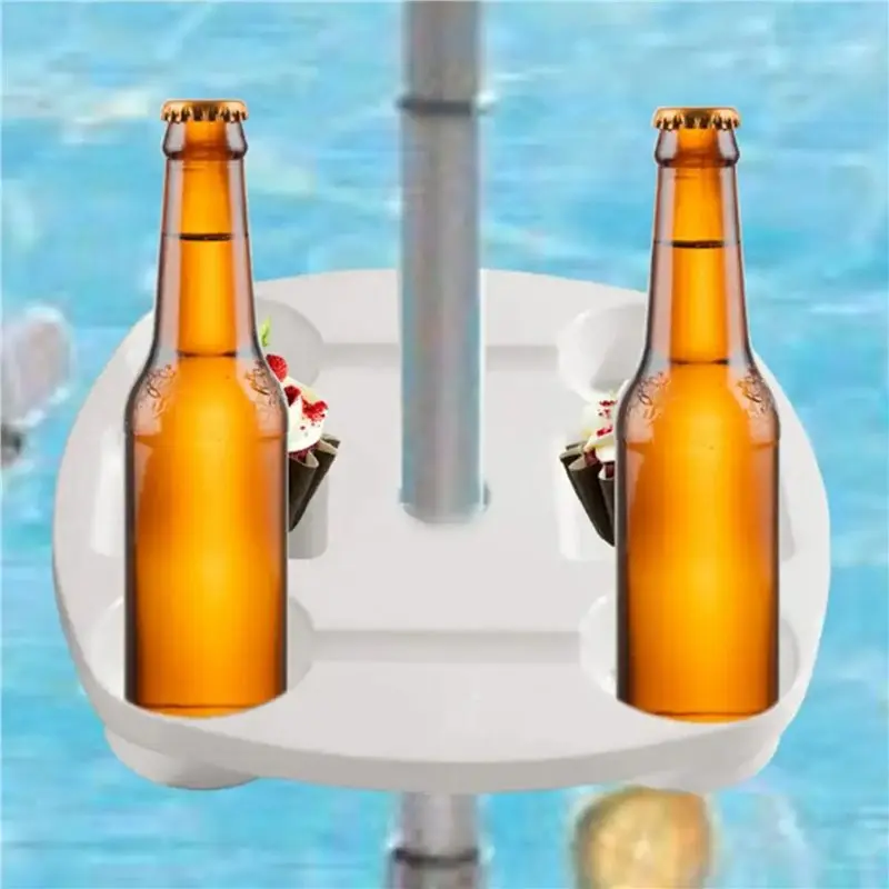 24 ساعة التسليم 2X مظلة فناء الجدول صينية مظلة خارجية الجدول صينية مع 4 كوب أصحاب طاولة الشاطئ مظلة الجدول الشاطئ Ta #2