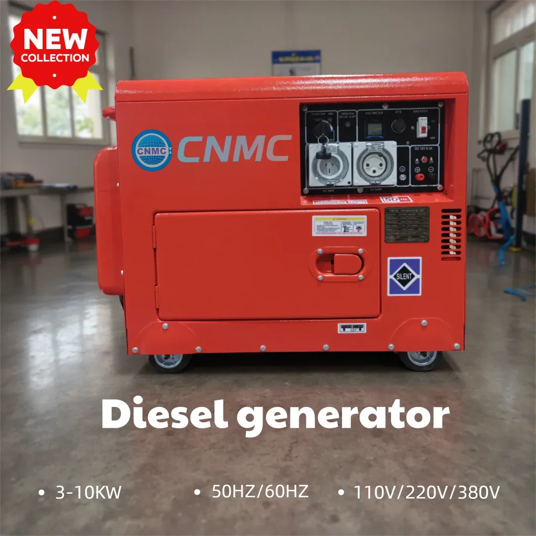 CNMC 3KW 5KW 8KW 10KW 110V/220V/380V diesel power generator 50HZ/60HZ generators for home electricity ATS Start