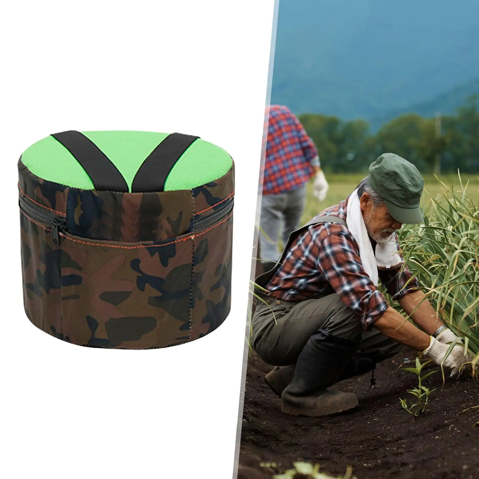 Outdoor Wearable Gardening Workseat Portable Farm Work Stool Mini Seat Chair for Home Garden