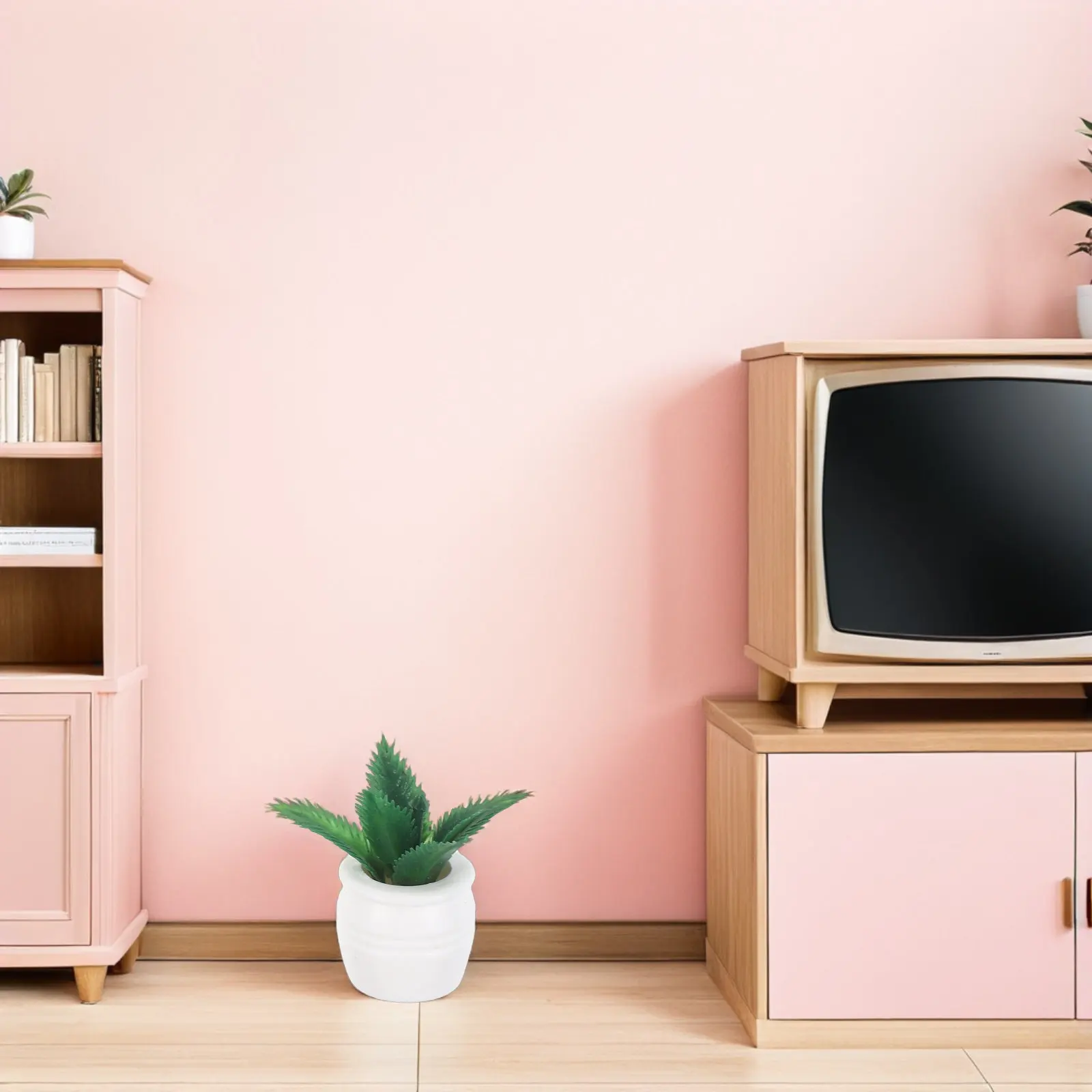 

4Pcs Artificial Bonsai Mini Potted Plants Realistic Simulation for Dollhouse Miniature Greenery Decoration Desktop Accessories