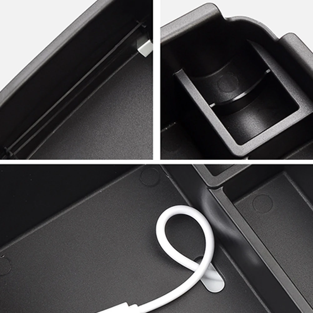 

1pc Gap Box Multifunctional Anti-Slip Storage Organizer Black For Phone Wallet Keys Coins Seat Holder Car Storage
