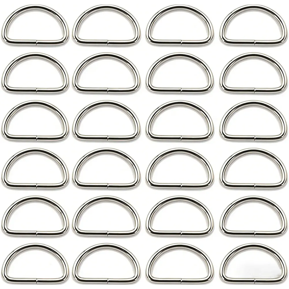 30/60/100 Stück D-Ring Schnallen Verschlüsse für Handtaschen, Gürtel, Taschen, Rucksäcke, Hundehalsbänder, Ketten, DIY-Zubehör