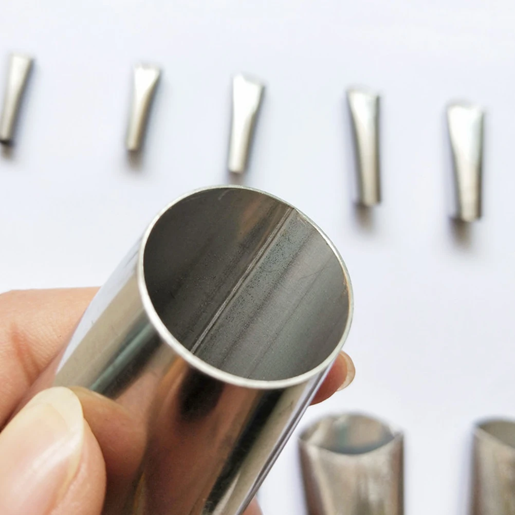 

13pcs Stainless Steel Caulk Nozzle Set Glue Applicator Tips Caulking Finishing Tool Reusable Anti-Corrosion Silver Power Tool
