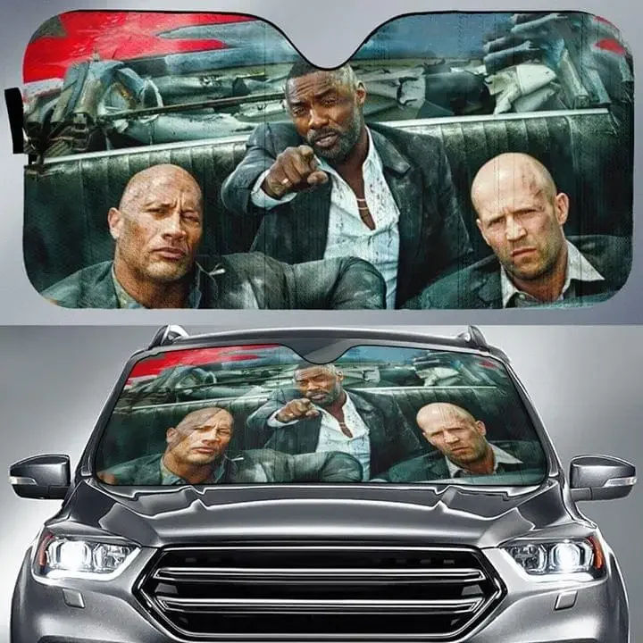 Fast and Furious Fan Sunshade Protection Automotive Interior Sun Protection Keep Car Cool Easy to Use for Most Sedans SUV