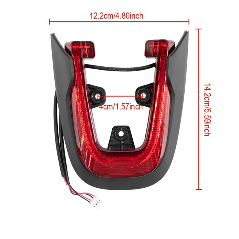 Luz traseira traseira para Segway Ninebot P65, P65U, P65A, P65E, P65D, P100SU, P100SE, Scooter elétrico Aviso Taillight Parts