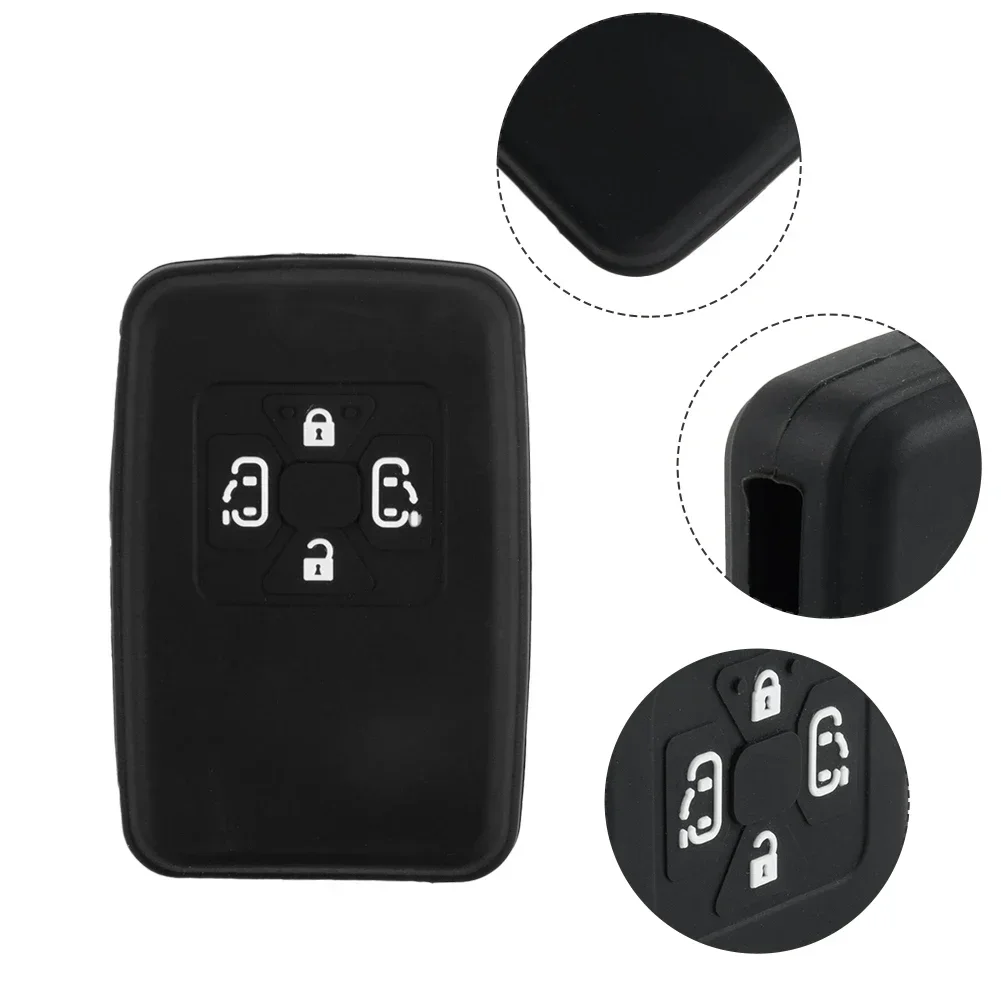 1pcs For Toyota 2006-2018 Silicone Key Case Remote Fob Cover Suitable For 4 Buttons Key Accessories