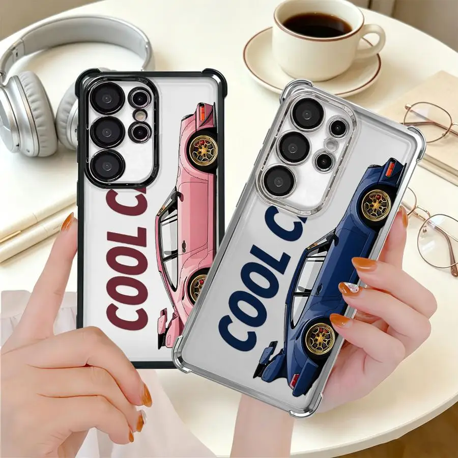Creative Cool Car Case for Samsung Galaxy S26 Ultra S24 S25 Edge S22 Ultra S20 FE S21 Plus S24Ultra S23 S25Ultra Phone Cover