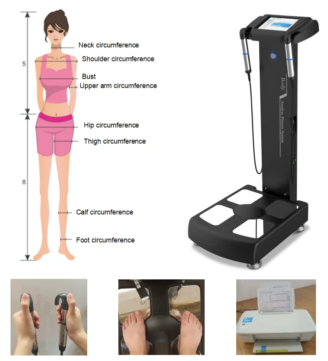 3d Body BIM Fat and Weight Composition Wifi Analyzer Machine With High Accuracy Bioimpedance System Body Analysis