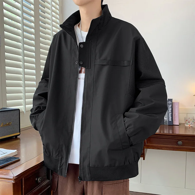 

2025 Spring Men Jacket Windbreaker Waterproof Plus Size 6XL 7XL 8XL Oversize Black Camping Coats Loose Male Thin Softshell