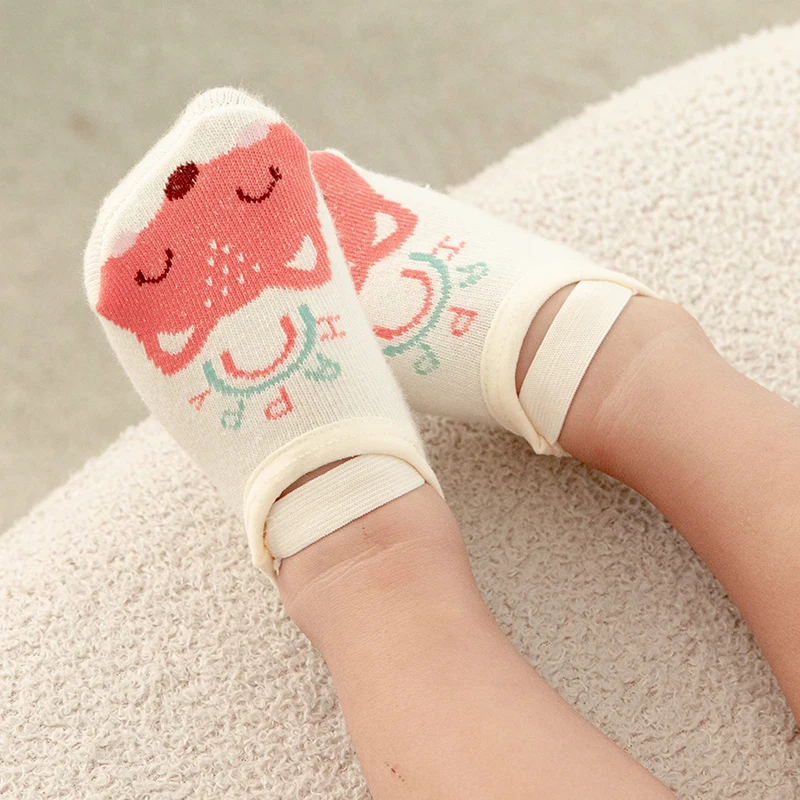 Pure Cotton Comfortable Skin-Friendly Floor Socks New Autumn Newborn Baby Cute Cartoon Animal Pattern Glue Dot Non-Slip Socks