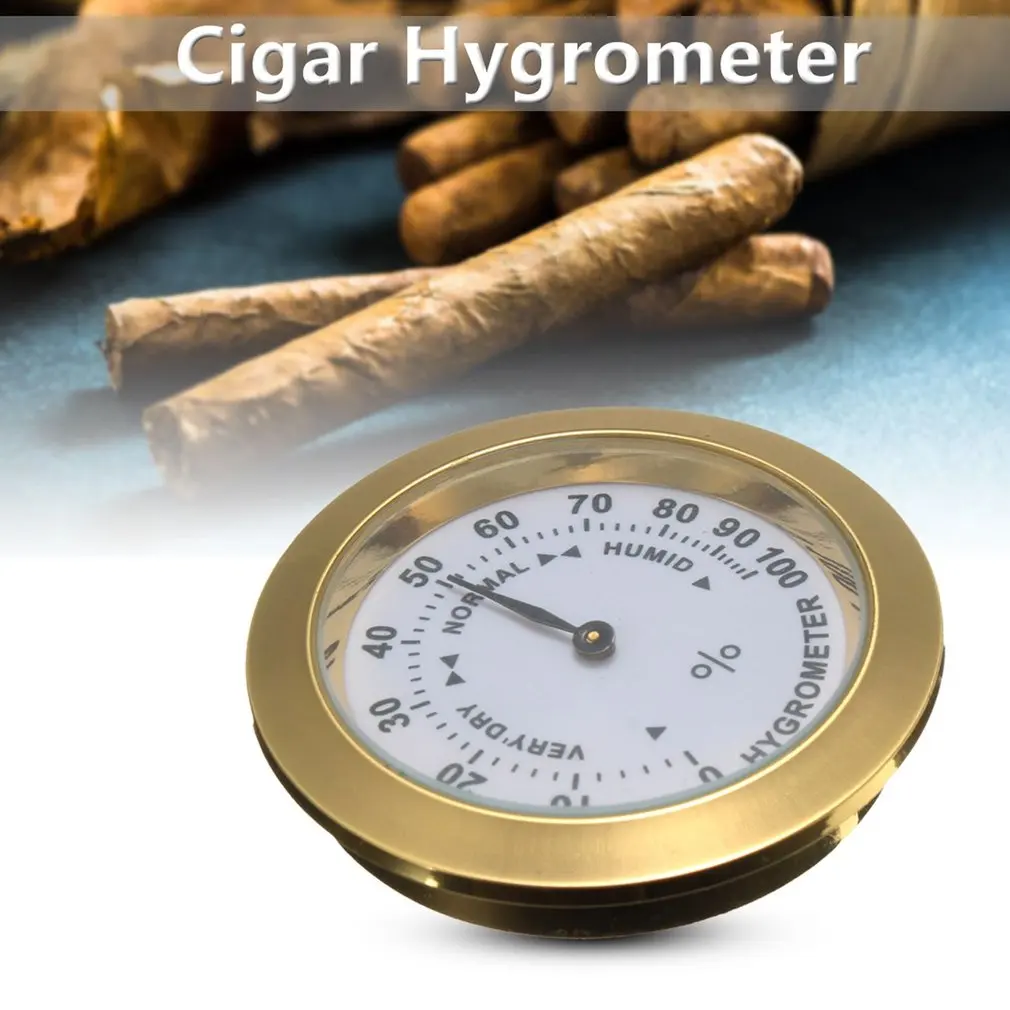 Cigar Hygrometer Moisture Meters Cigar Accessories Tobacco Pointer Hygrometer For Humidor Smoking Humidity Sensitive Gaug