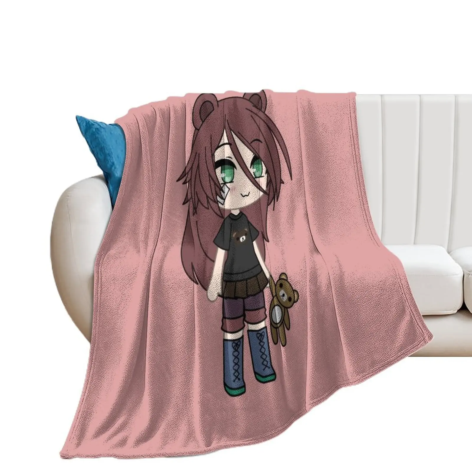 

Gacha Life series - Magical Bear Girl Kaya Throw Blanket funny gift Luxury Designer Blankets