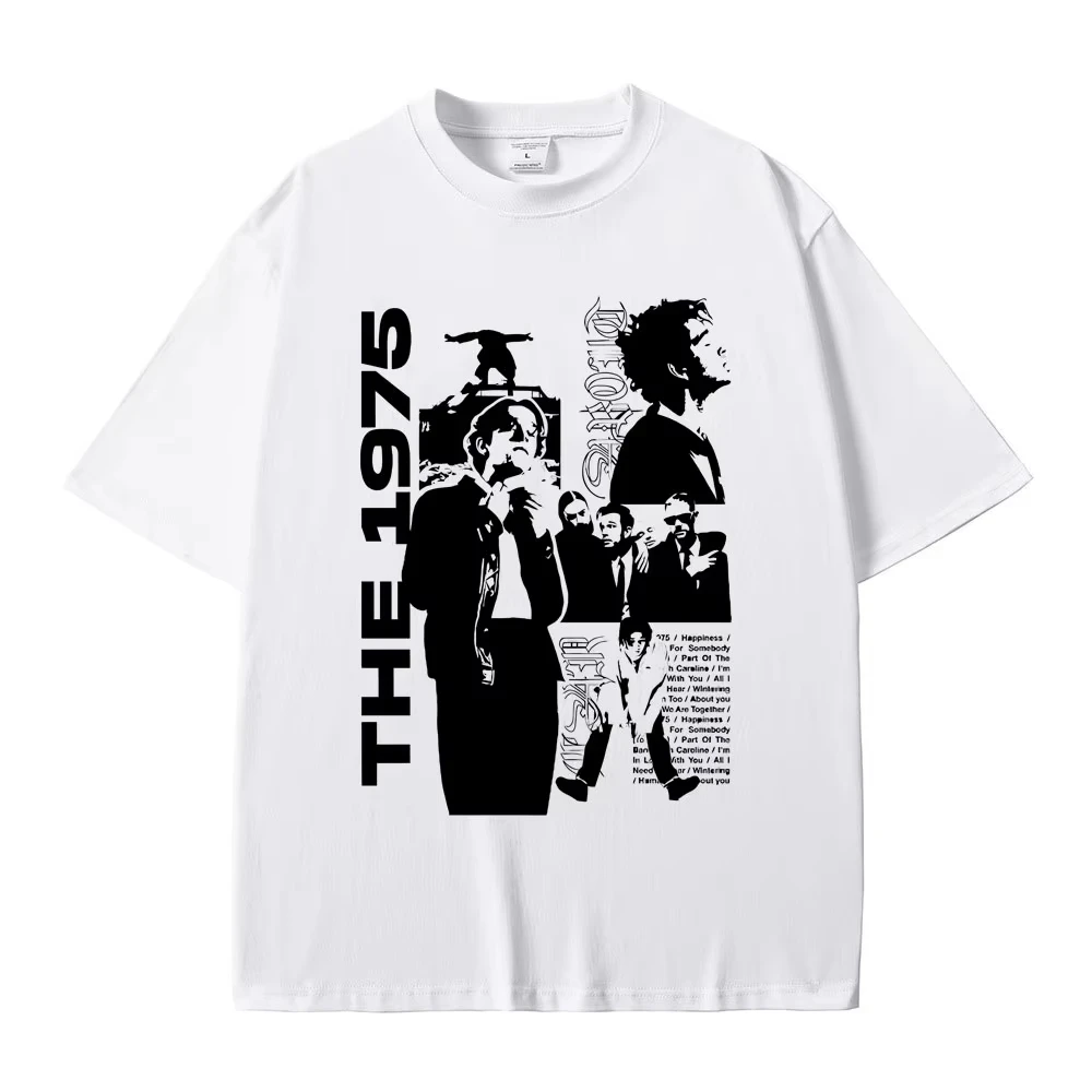 Matty Healy Graphic T Shirts Indie Alternative Fashion Tshirt Rock Band The 1975 Being Funny in A Foreign Language Print T-shirt