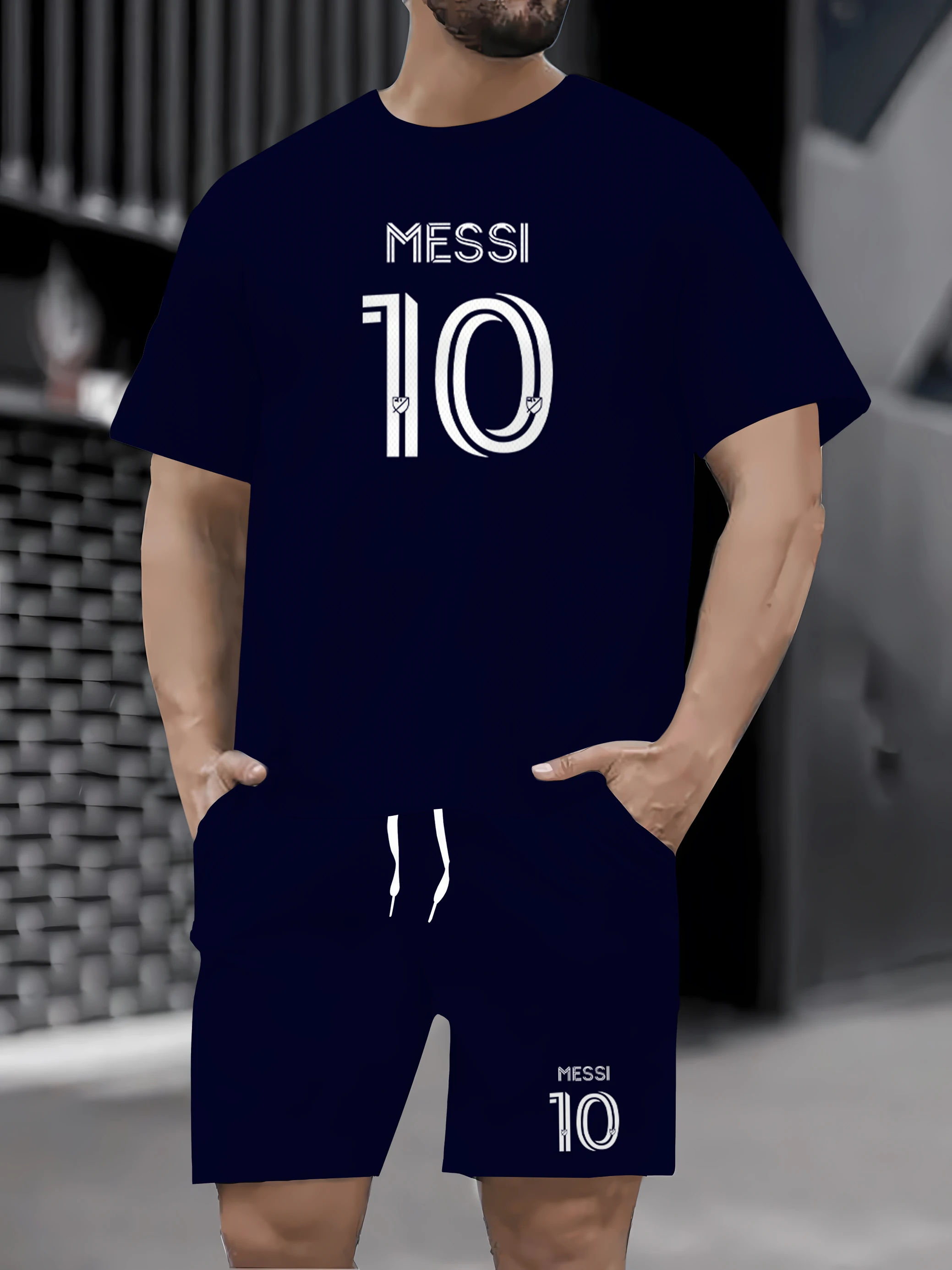 

2025 Summer Newcomer Sports Set 2-piece Short Sleeve Set Printed T-shirt+Sports Pants Set Pants Casual Summer Sportswear