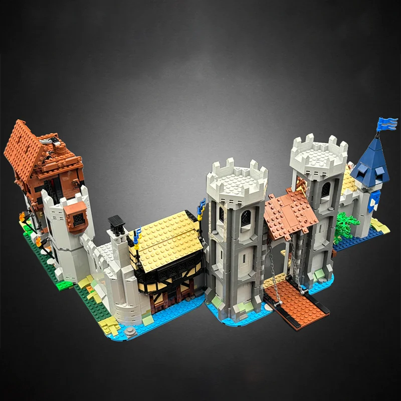 2454ピース MOC 中世建築 風船城 騎兵要塞 モデル組み立てビルディングブロック おもちゃ 子供の誕生日プレゼント