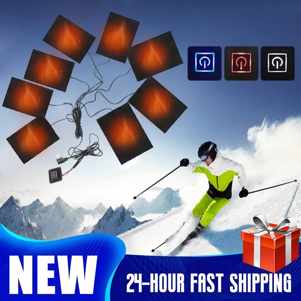 

3-уровневый электрический тканевый обогреватель, USB-нагревательные подушечки, уличные лыжные термозимние нагревательные подушечки для жилета, обогреватель для одежды с подогревом «сделай сам»