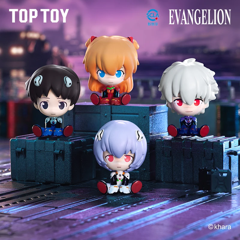 TOPTOY EVA NEON GENESIS EVANGELION MINI Seat Series Blind Box Decorative Figurine Toy Christmas Gift Anime Peripheral Lucky Bag