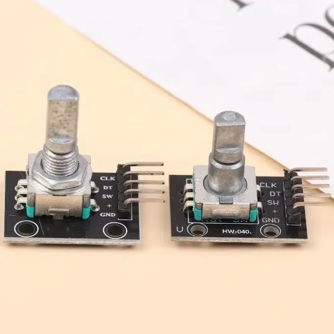 Para Arduino Micro controlador utiliza módulo codificador ajustable KY-040 módulo codificador rotatorio con 15 × 16,5 Mm con perillas