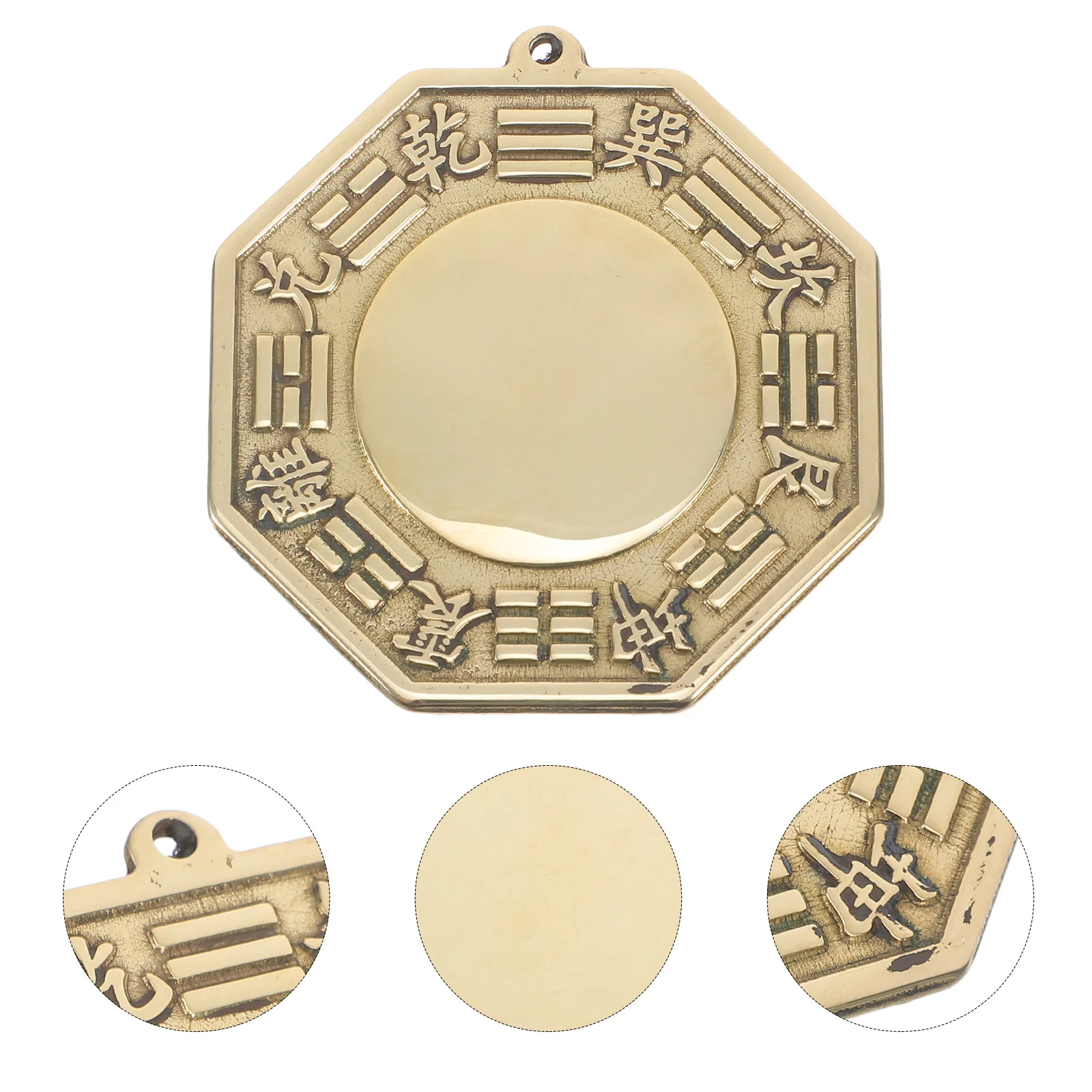 

Feng Shui Bagua Convex Brass Mirror Handmade Traditional Chinese Hanging Decoration for Home Office Living Room