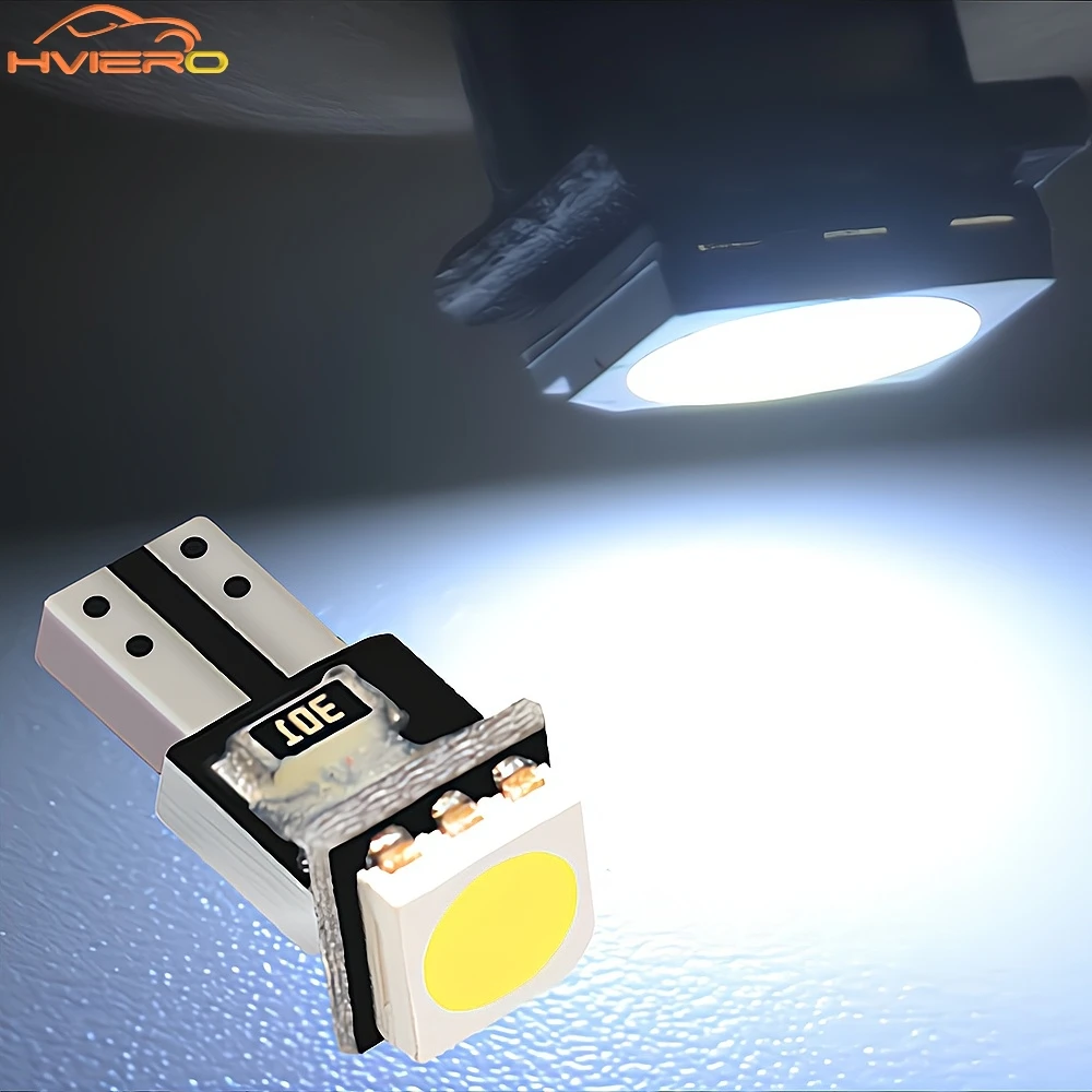 

10/20/50Pcs T5 5050 1smd Instrument Light White Dashboard Car Gauge Vehicle 1Smd Indicator Side Tail Bulb 12v interior Lighting