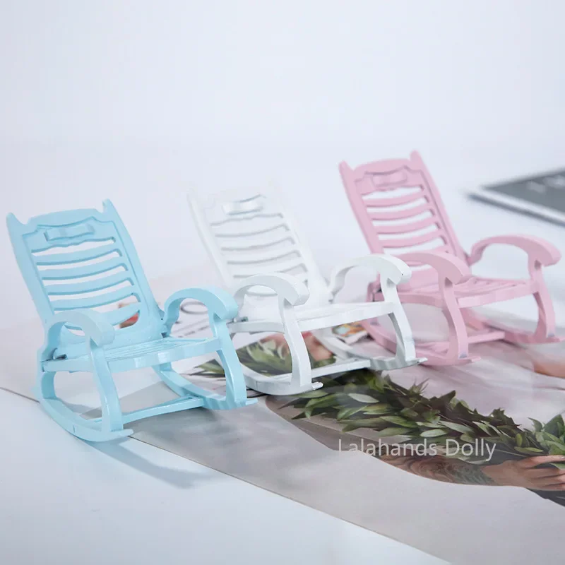 1:12 Ob11 DollHouse Lovely Mini Simulation Beach Chair Model for Dollhouse  Furniture Furnishing Articles