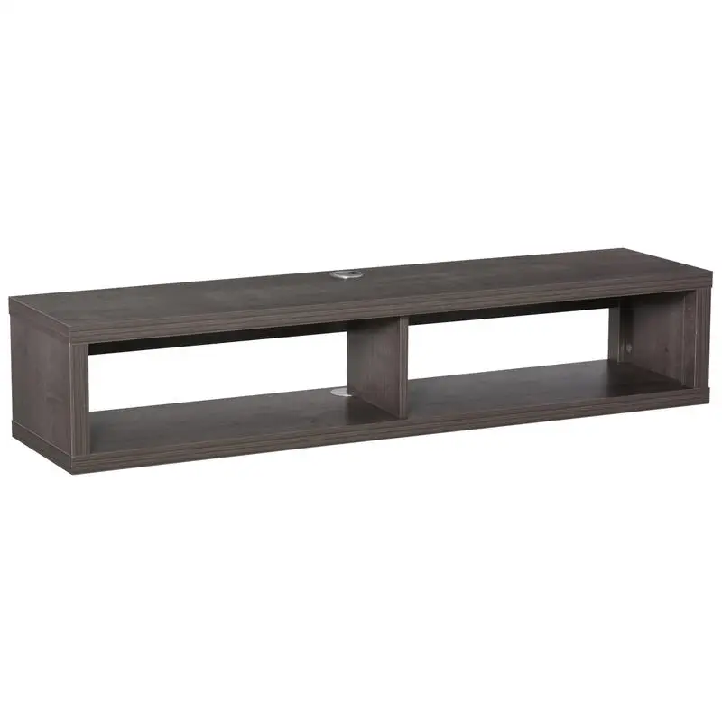 

Wall Mounted TV Stand, Media Console Floating Storage Shelf for Living Room or Home Office, Dark Grey
