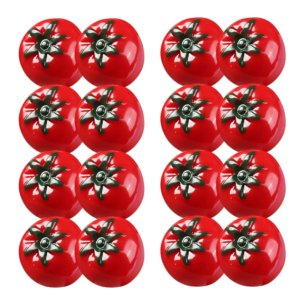 20 Pcs Simulated Tomato Model Tomatoes Mini Artificial Fruits Miniature Fake DIY Resin Accessories Models Faux Imitation