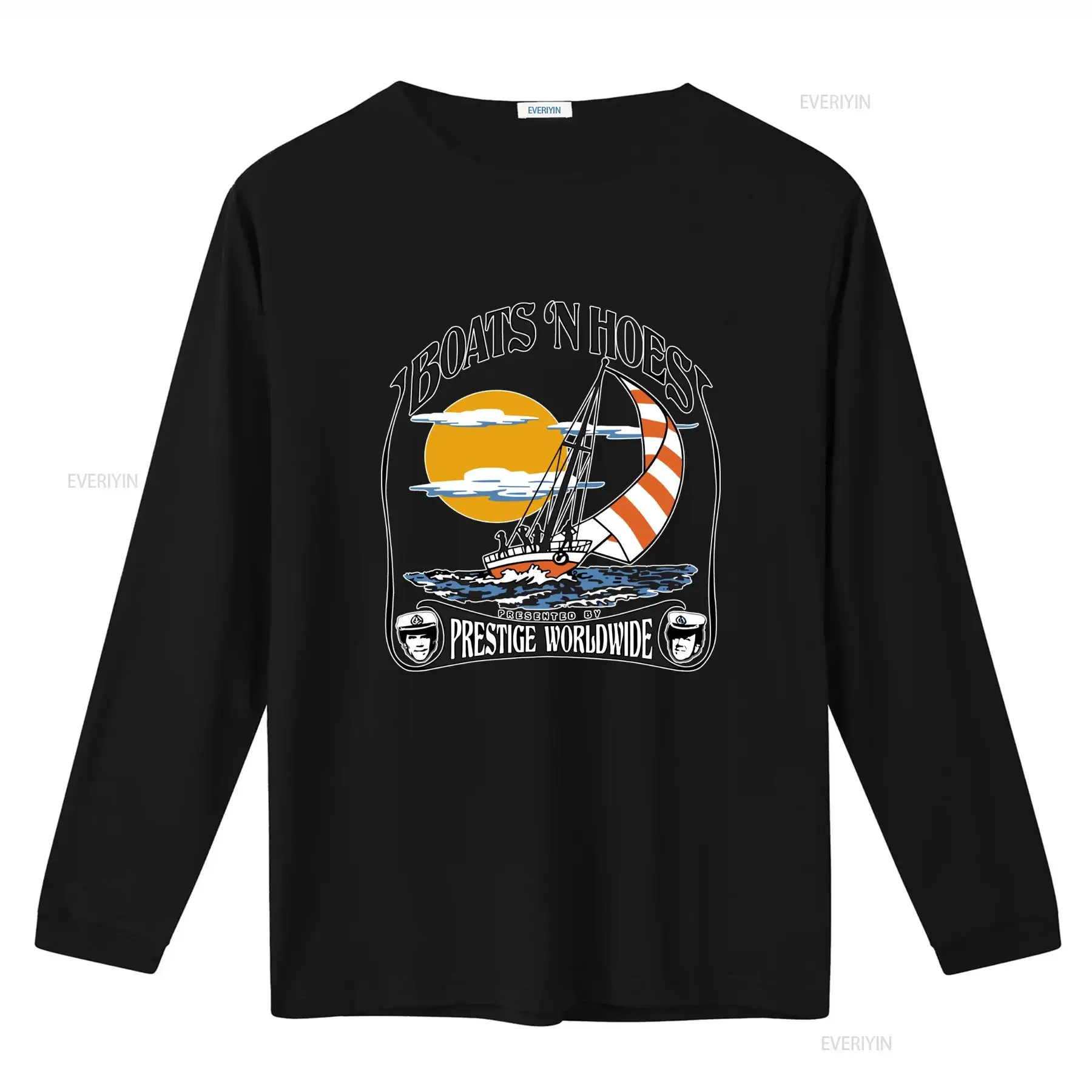 Step Brothers Boats n Hoes Prestige Worldwide Men's T Shirt Sailboat Design by Will Ferrell John Reilly Short or Long Sleeves