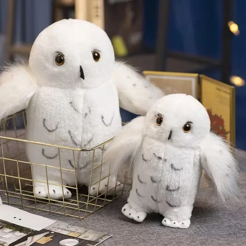 Hedwig Gufo Peluche Bambola Harries Potters Elfo magico Animali Periferiche di film Peluche Ornamenti carini Regali di compleanno per bambini