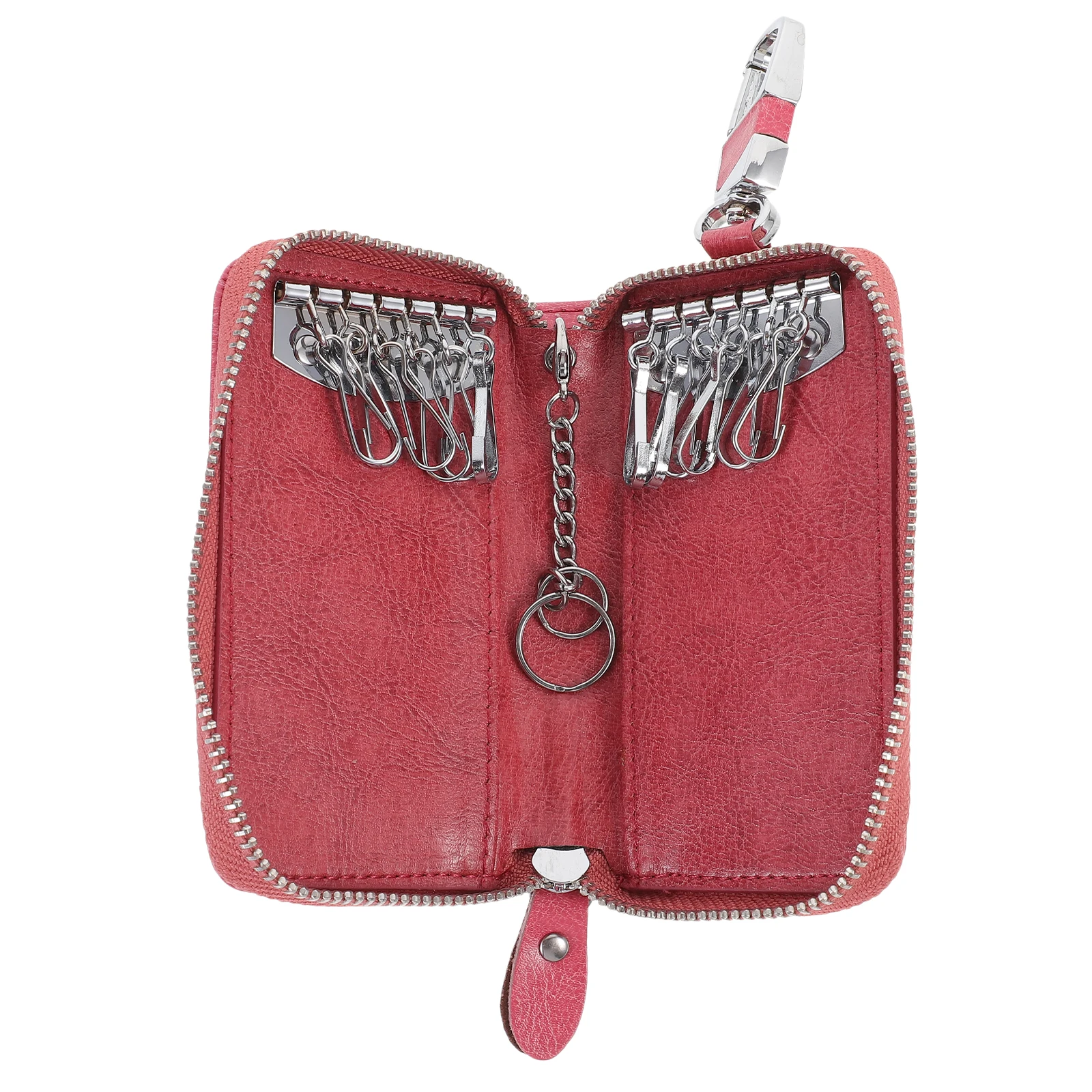 

Key Bag Keychain for Car Keys Organizer Holder Covers Hanging Waist Pouch Zipper Women's