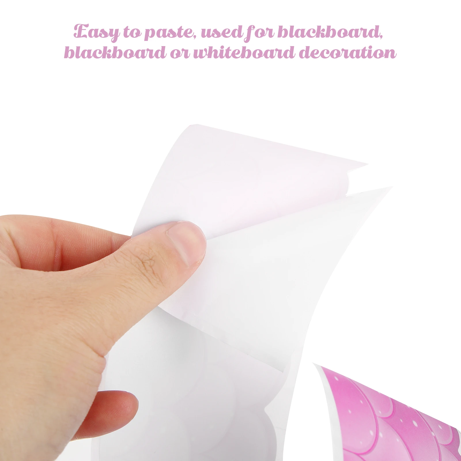 

Retro Wavy Board Stickers Decorations Bulletin Border Paper Purple Copper Plate Flower