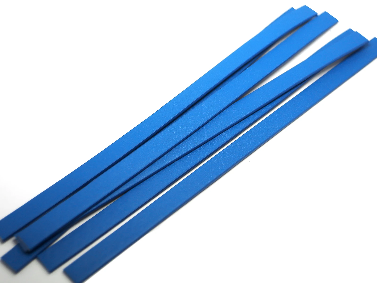 5pcs Blue Fine Litchi Texture Leather Cord,10x2mm Leather Strip,8inches Jewelry Cord,Bracelet Making，DIY Crafting Supplies