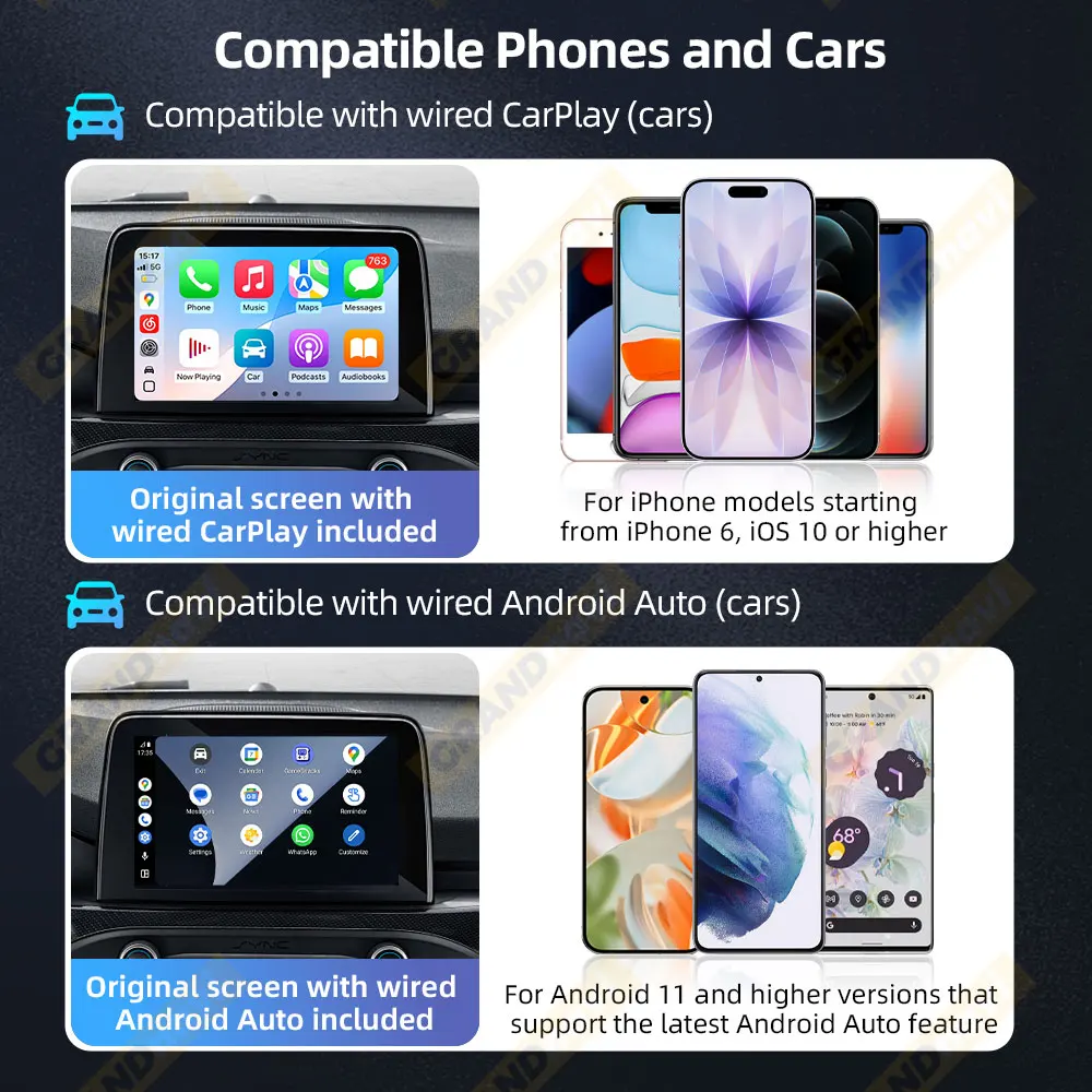 نظام أندرويد CarPlay Ai Box Wifi Wireless Android Auto لـ YouTube Netflix TIKTOK لتويوتا مازدا هيونداي جي إم سي فورد إم جي دبليو كيا #4