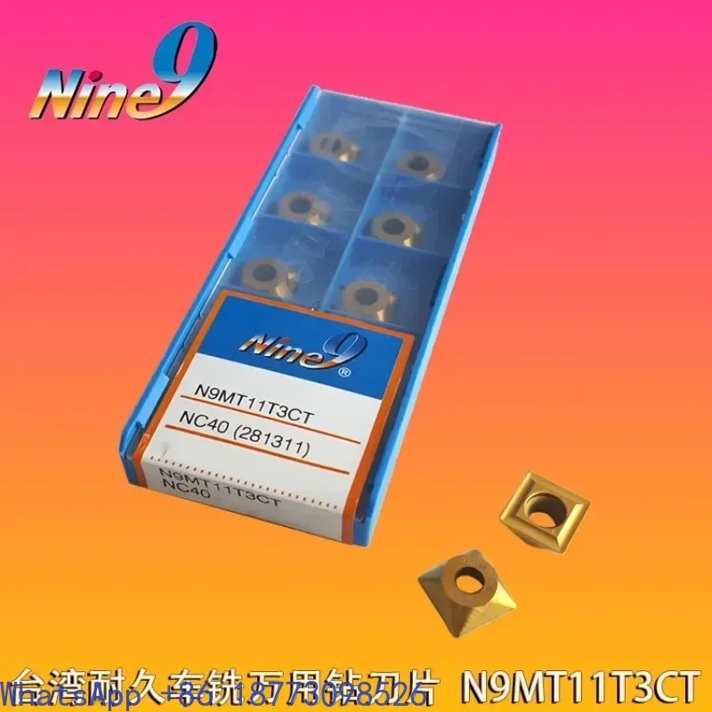

Taiwan NINE9 durable milling universal drill blade carbon steel alloy steel machining tool grain N9MT11T3CT NC40