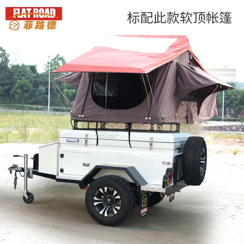 مقطورة صغيرة للطرق الوعرة، معسكر خارجي، مقطورة تخييم، مقطورة مقطورة مع تعليق مستقل في حدود 700 كجم