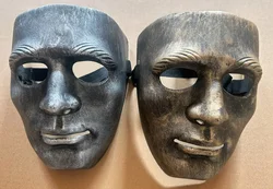 Masquerade Half Face Retro Metal Masks Stage DJ Fancy Dress Halloween Prom Venetian Carnival Party Mask for Men Cosplay Mask