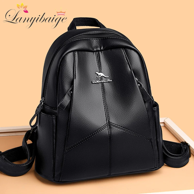 2023 New Designer Backpacks Women High Quality Leather Backpacks School Bags For Teenager Girls Large Capacity Travel Backpack