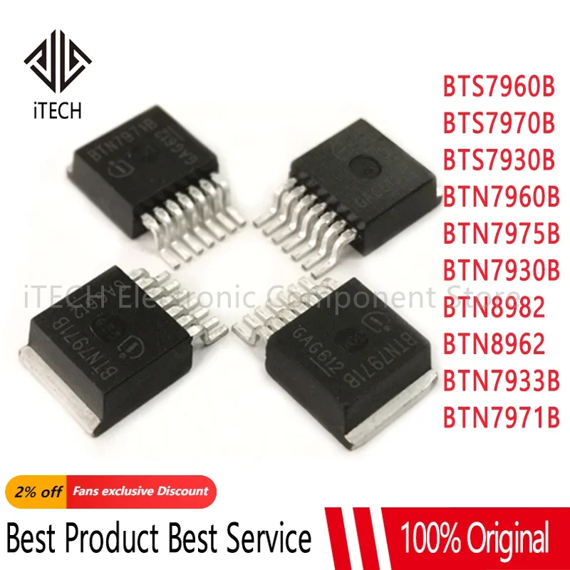 1pcs 100% New BTS7960B BTS7970B BTS7930B BTN7960  BTN7930B BTN7975B BTN8982 BTN8962 BTN7933B BTN7971B Electronic Components