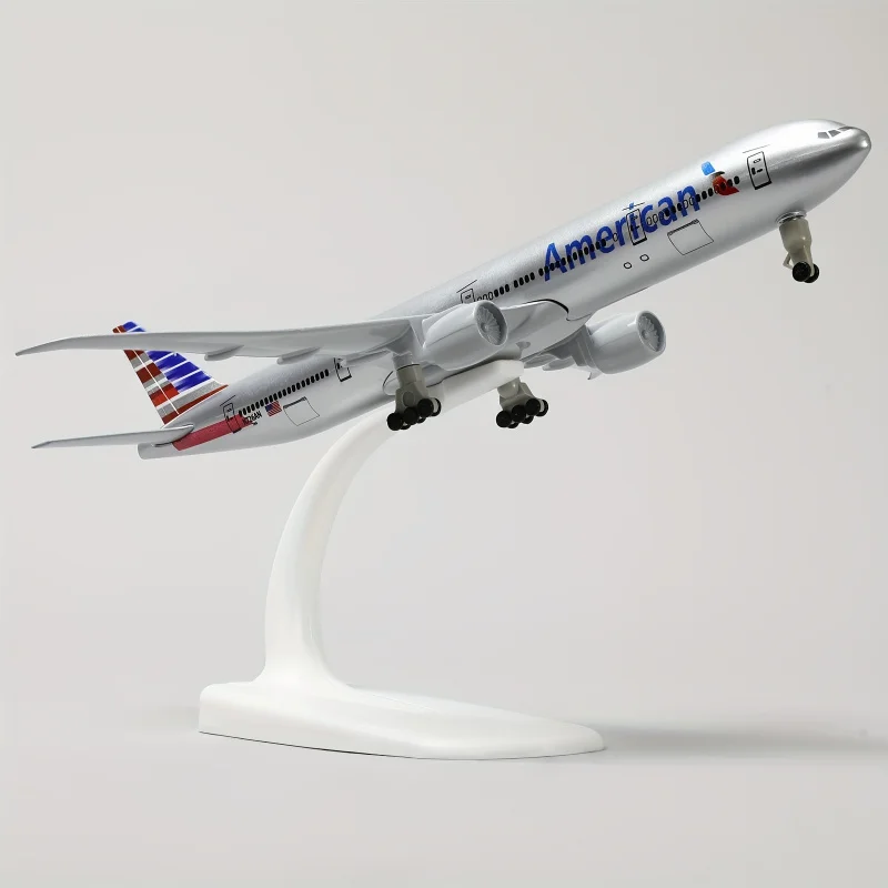 1/300 مقياس بوينغ 777 دييكاست نموذج طائرة معدنية مع حامل سبيكة عرض طائرة أطقم منمذجة لجمع عشاق الطيران #6