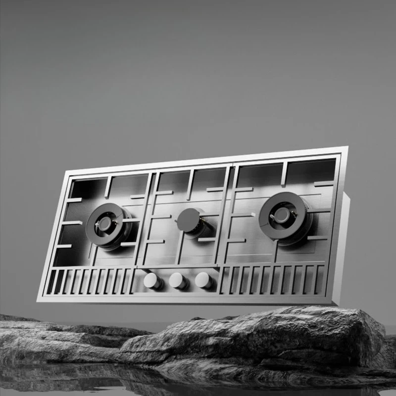 

Three-eye sunken fire stainless steel gas stove