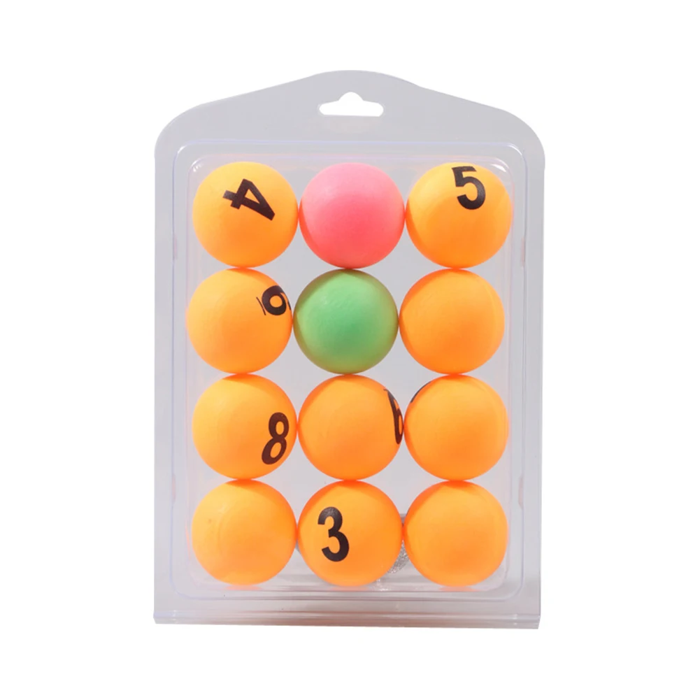 12 Stuks Kleur Nummer Tafeltennis Professionele Ping-Pong Bal Genummerd Bier Pong Loterij Bal Voor Tafeltennis Training games 40 Mm