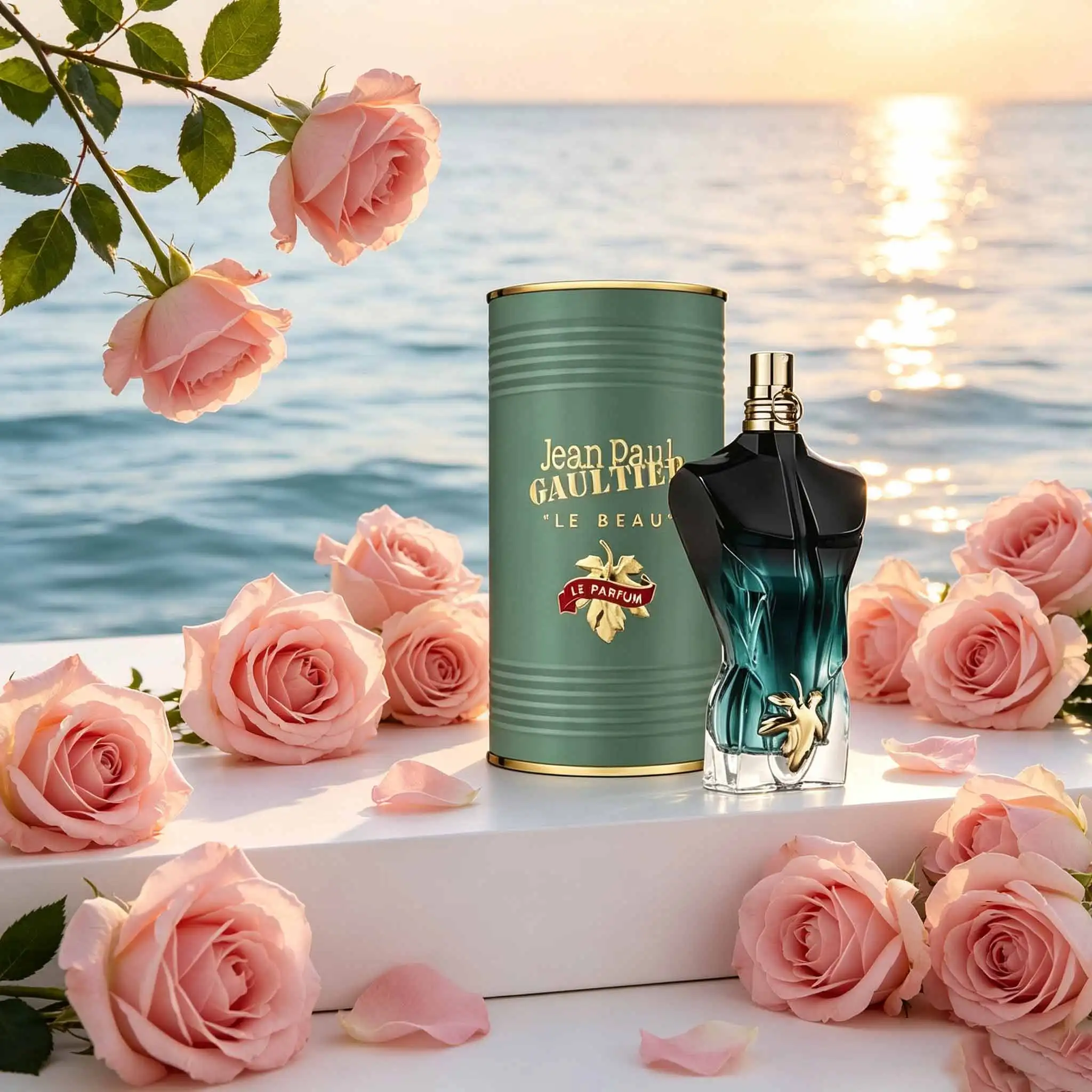 Jean Paul Le Beau EDP Herrenparfüm, geformte Flasche in Torso-Optik, fougère-holziger Duft mit Limette, Minze, Kokosnuss, Vanille und Zeder, langanhaltendes Luxusgeschenk für Männer