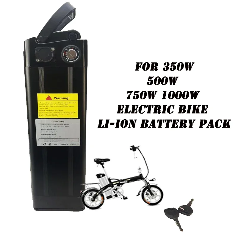 

Metal 60V 20ah E Bicycle Battery Case Silver Fish Electric Bike Aluminum Housing Bottom Ebike Batteria Box