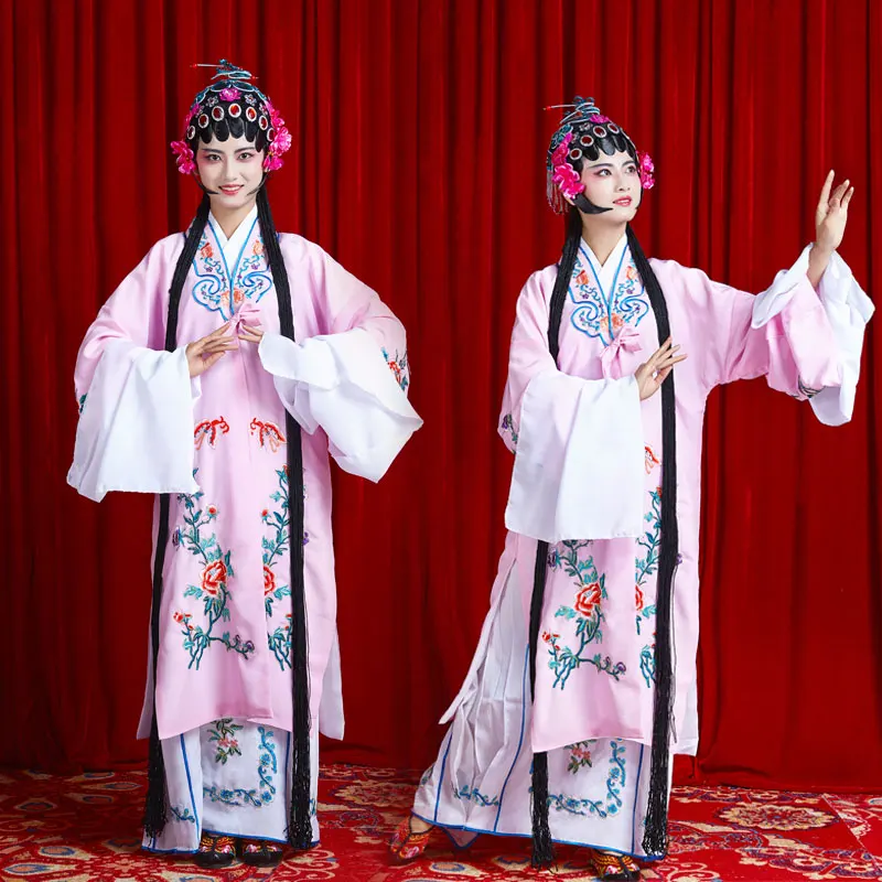 Opera Costume Female Hua Dan Peking Ancient Yue Children's Performance Singing Clothes Headdress Water Sleeve Drama