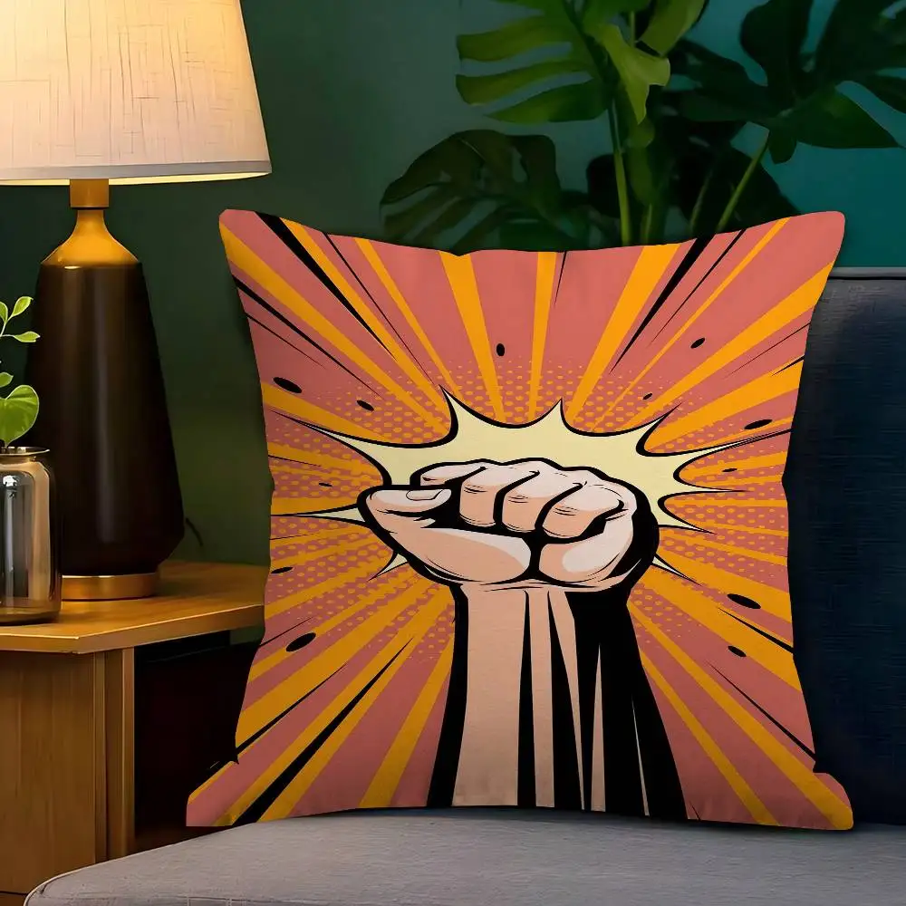 

PopFist Cushion Cover Pillowcase Upholstery Sofa Throw Pillow Home Decor Pillowcas