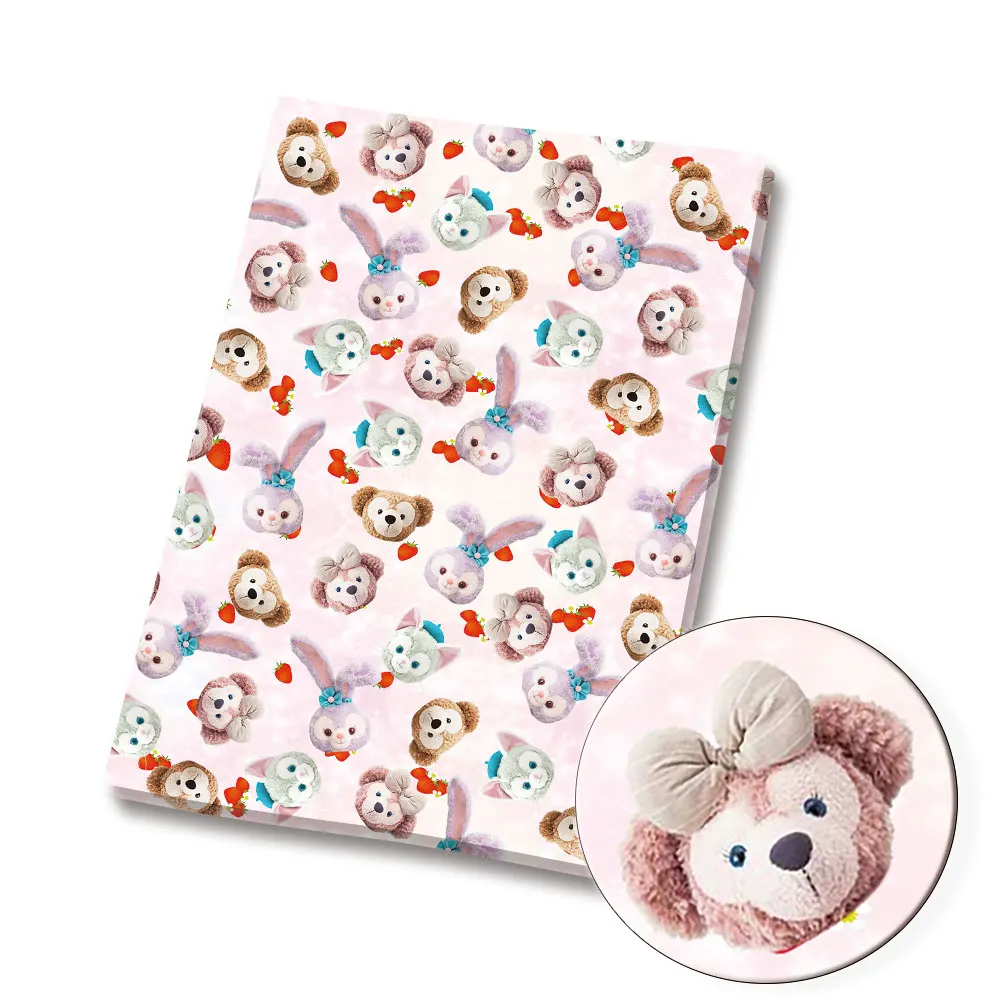 Disney duffy and friends Cartoon Fabric Hot Handmade Sewing Patchwork Quilting Baby Dress Home Sheet Printed Fabric Kids Fabric