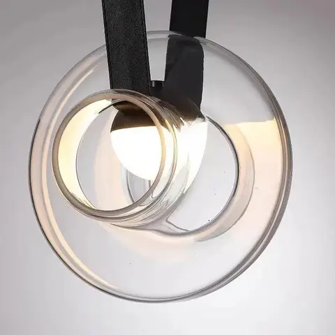 새로운 북유럽 새로운 레스토랑 바 카운터 펜던트 조명 디자이너 연구 모델 룸 섬 플랫폼 벨트 유리 조명