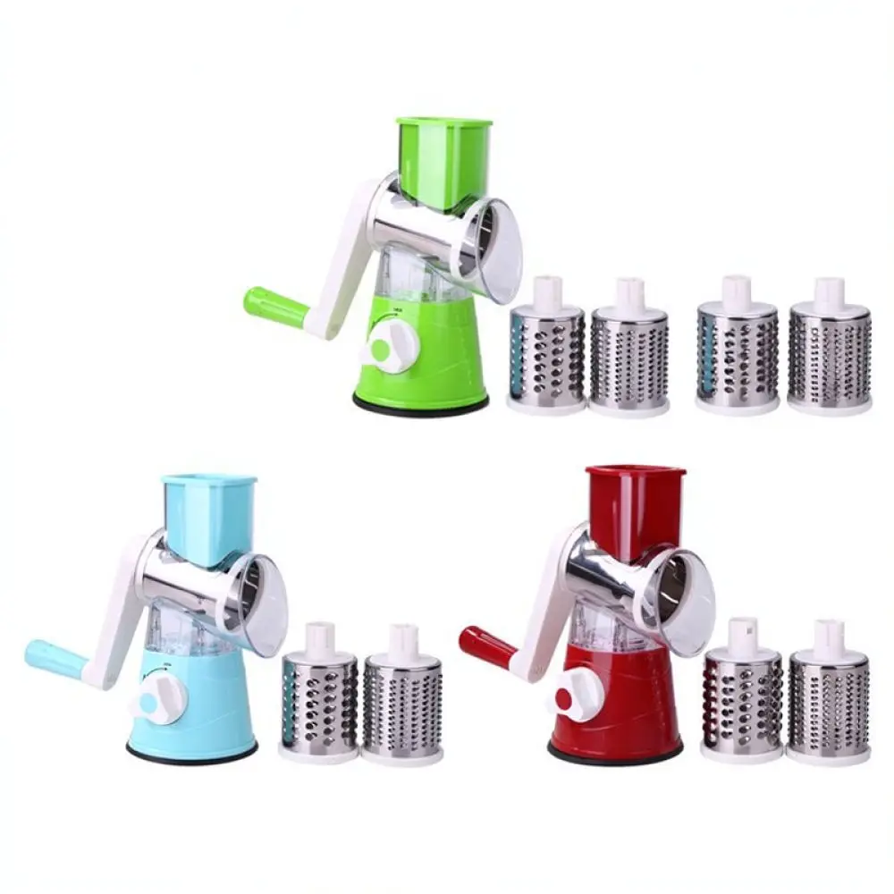 Durable Manual Rotary Vegetable Grater Shredder Stainless Steel Slicer Kitchen Gadget For Fast Food Preparation