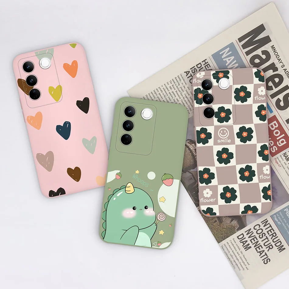 Funny Phone Case For VIVO V27E V27 V27Pro 5G Multiple Cartoon Silicone Protective Funda For VIVOV27 V27 E V 27 Pro Back Cover