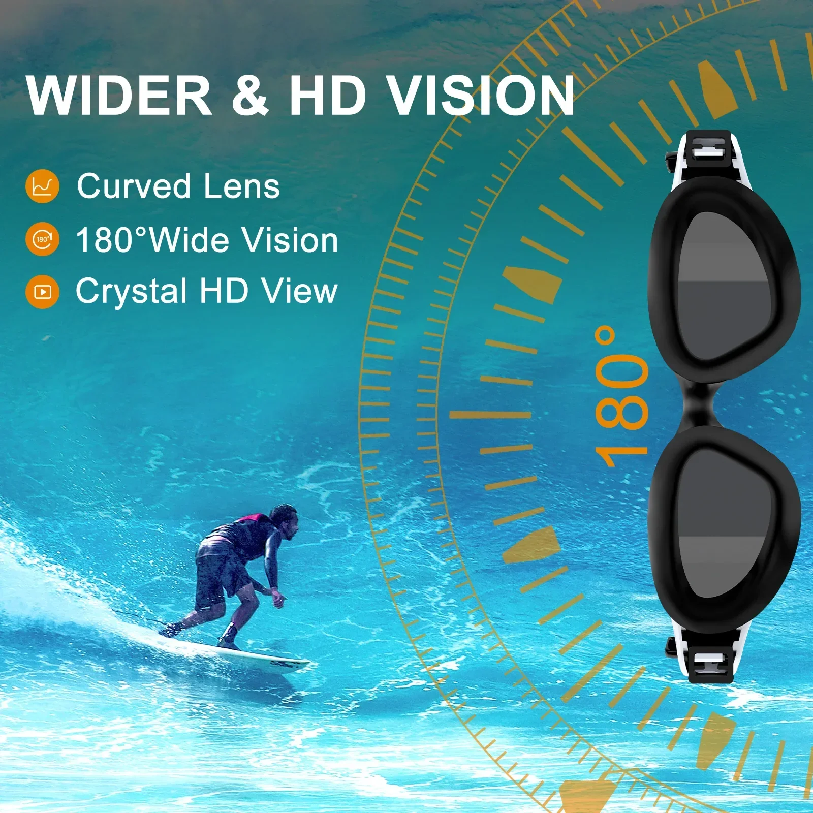 Lunettes de natation professionnelles pour adultes, lentille de protection UV, anti-buée, étanche, réglable, silicone, équipement de natation